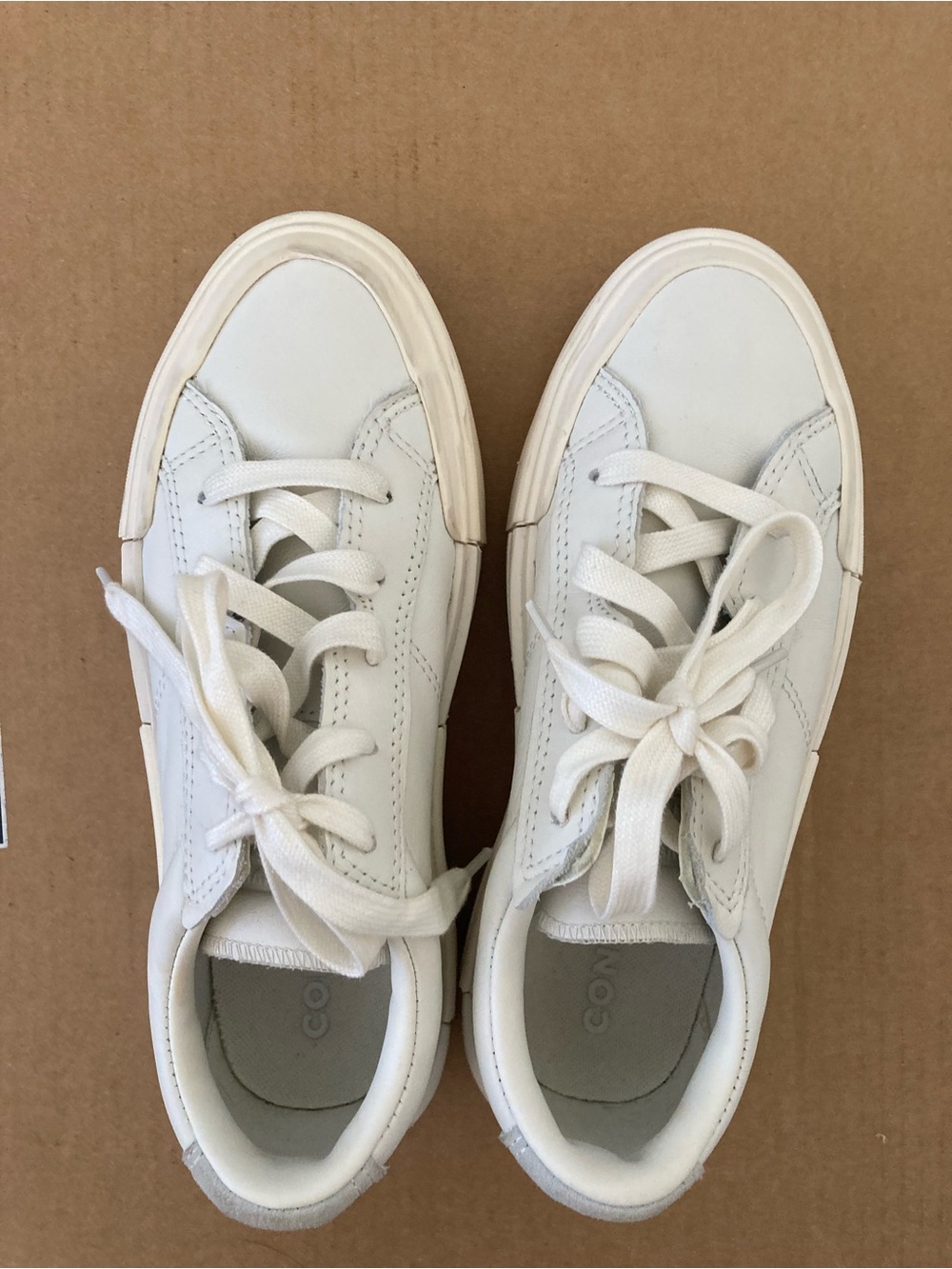 White Converse All Star platform sneakers